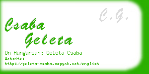 csaba geleta business card